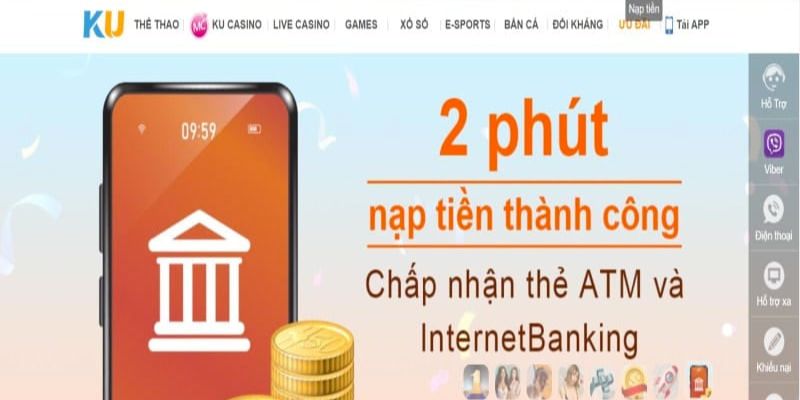 Huong dan nap tien tai cong game doi thuong Kubet Hướng dẫn nạp tiền tại cổng game đổi thưởng Kubet